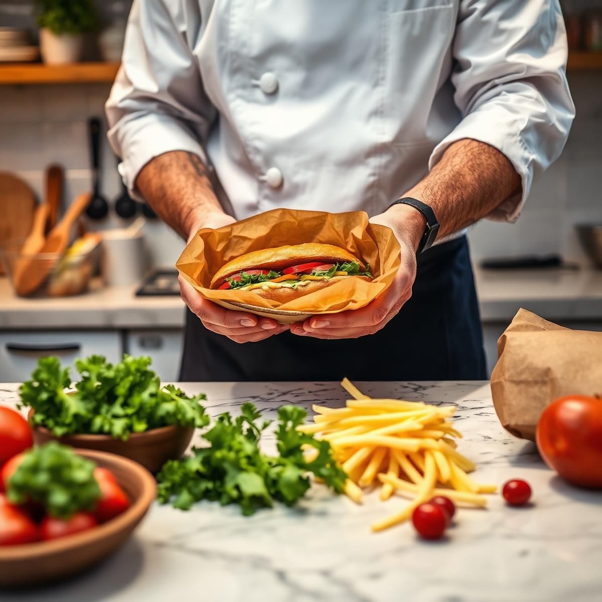 Pulp Touch food wrapping in use