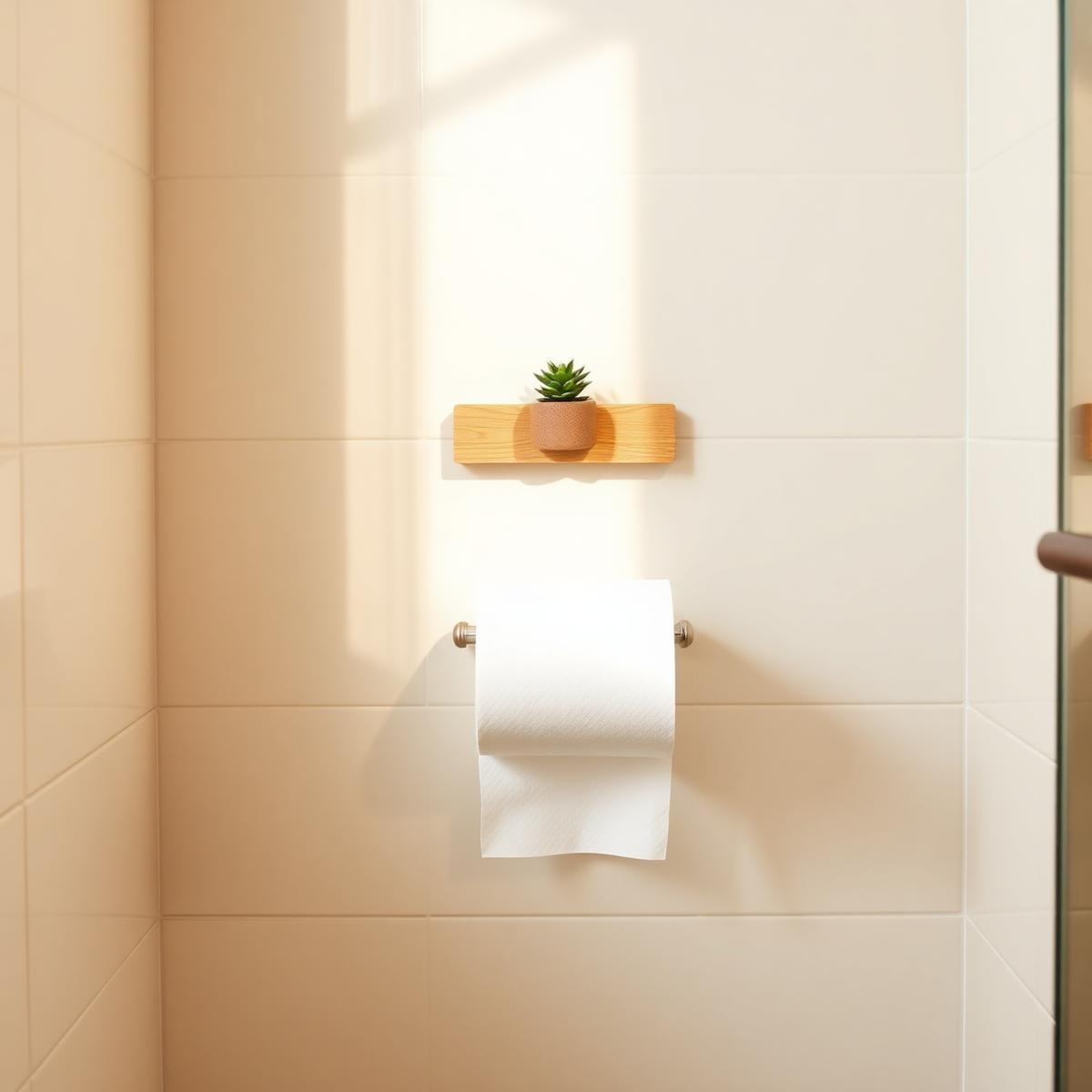 Pulp Touch toilet tissue in use