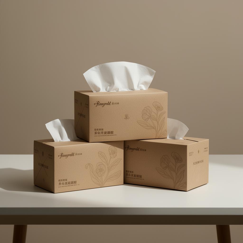 Custom branded Pulp Touch tissue cartons